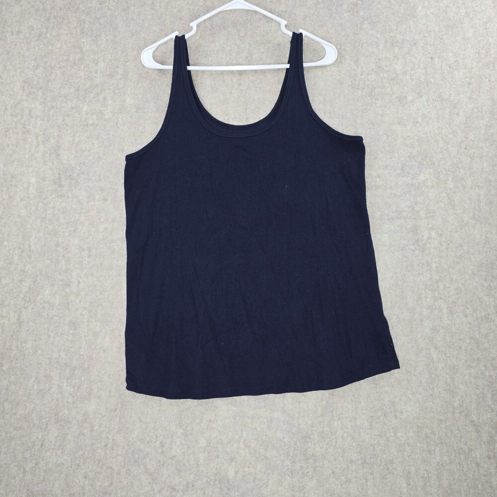 Lane Bryant Womens Sleeveless Navy Camisole Rib Knit Plus Size 22/24